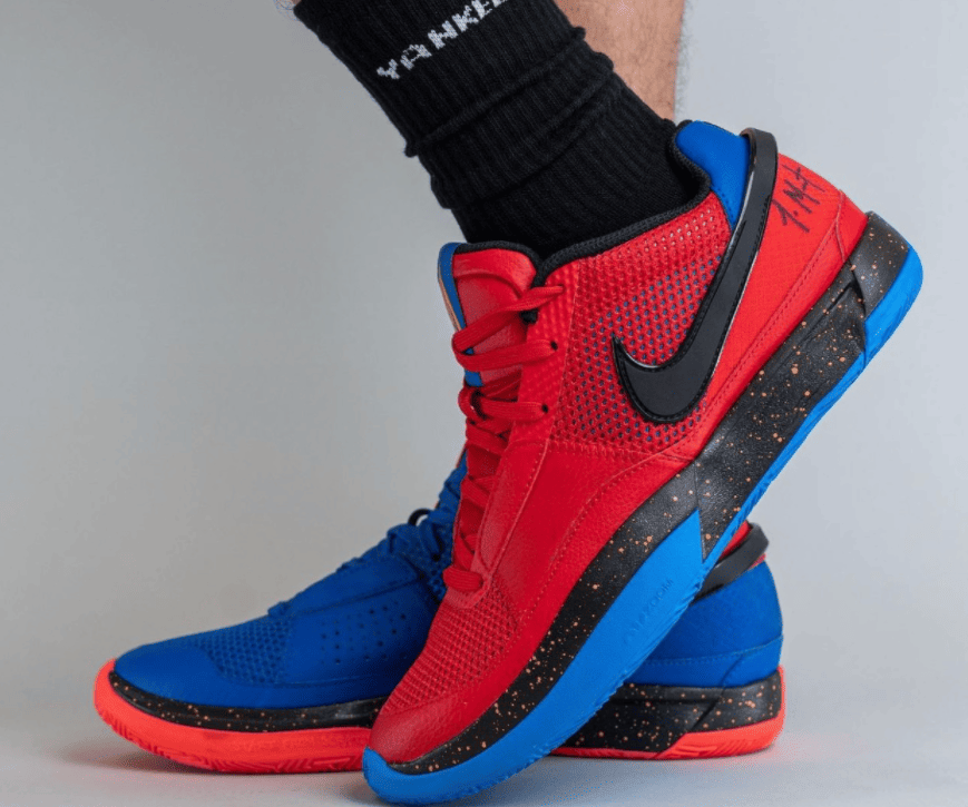 吸睛红蓝鸳鸯!莫兰特签名鞋Nike Ja 1新配色上脚实物曝光! 货号:DR8785-401
