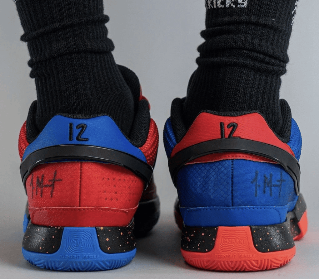 吸睛红蓝鸳鸯!莫兰特签名鞋Nike Ja 1新配色上脚实物曝光! 货号:DR8785-401