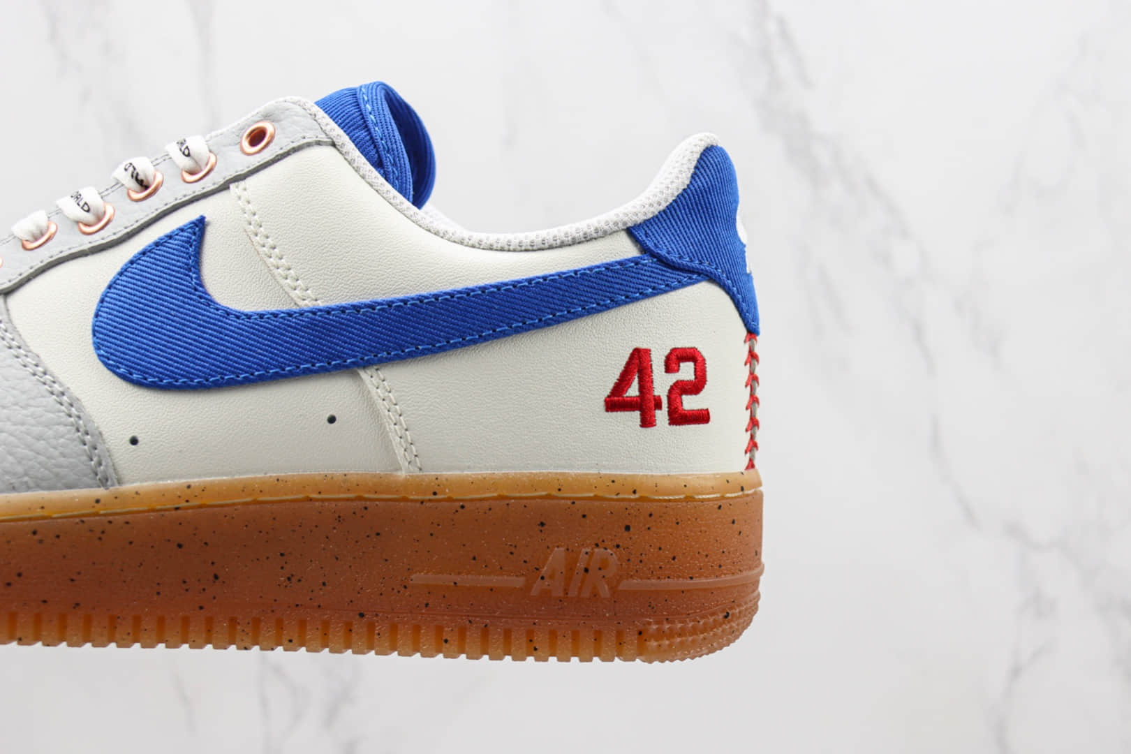 耐克Nike Air Force 1纯原版本低帮空军一号白灰蓝板鞋 莆田天花板AF1系列 货号：FN1868-100