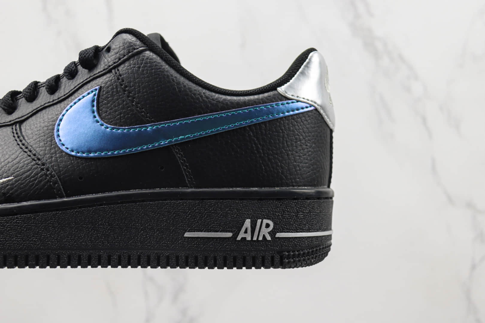 耐克Nike Air Force 1纯原版本低帮空军一号黑色镭射勾板鞋 莆田天花板AF1系列 货号:FD0654-001