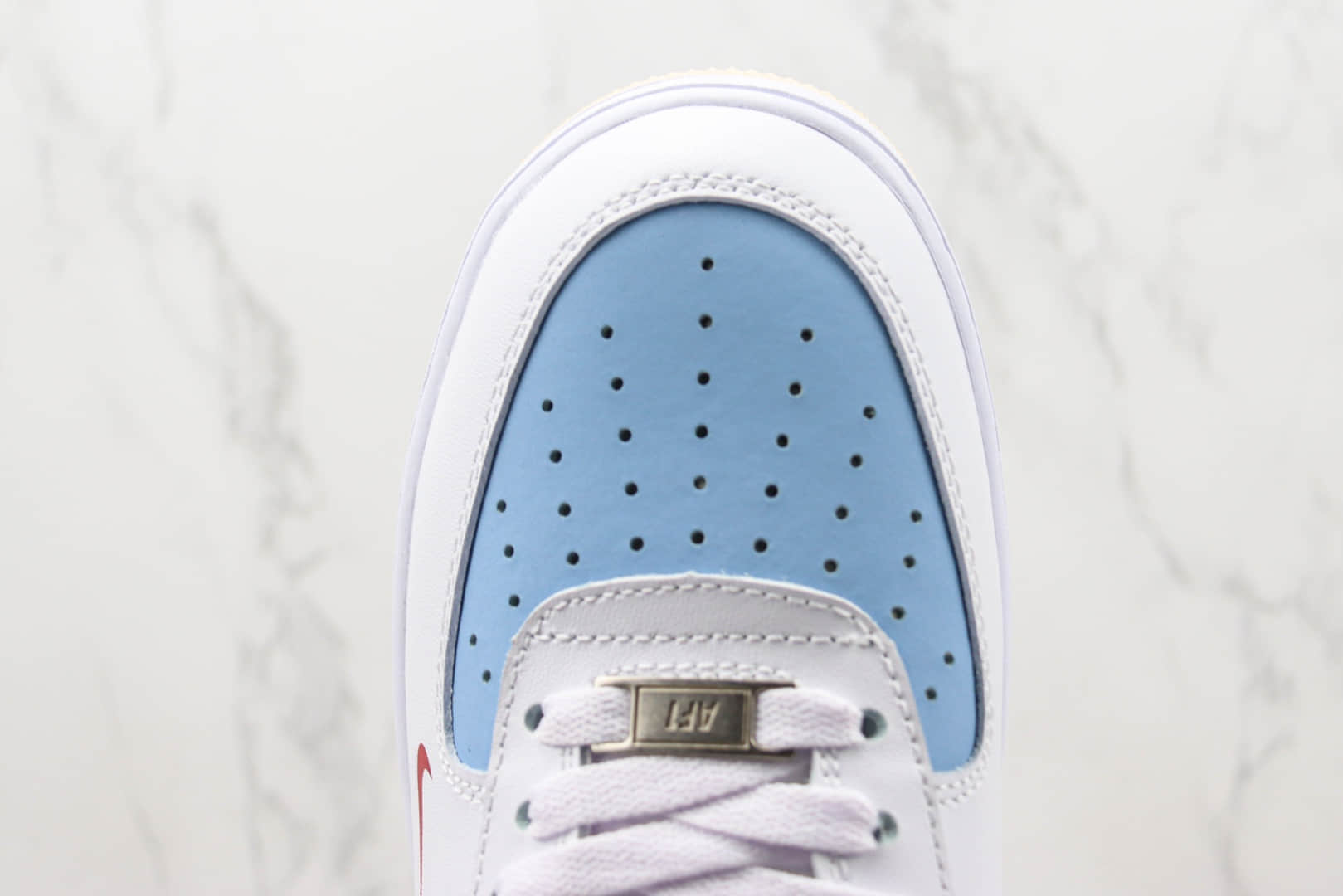 耐克Nike Air Force 1 Low纯原版本空军一号Supreme联名白蓝红板鞋 莆田天花板AF1系列 货号:BS9055-826