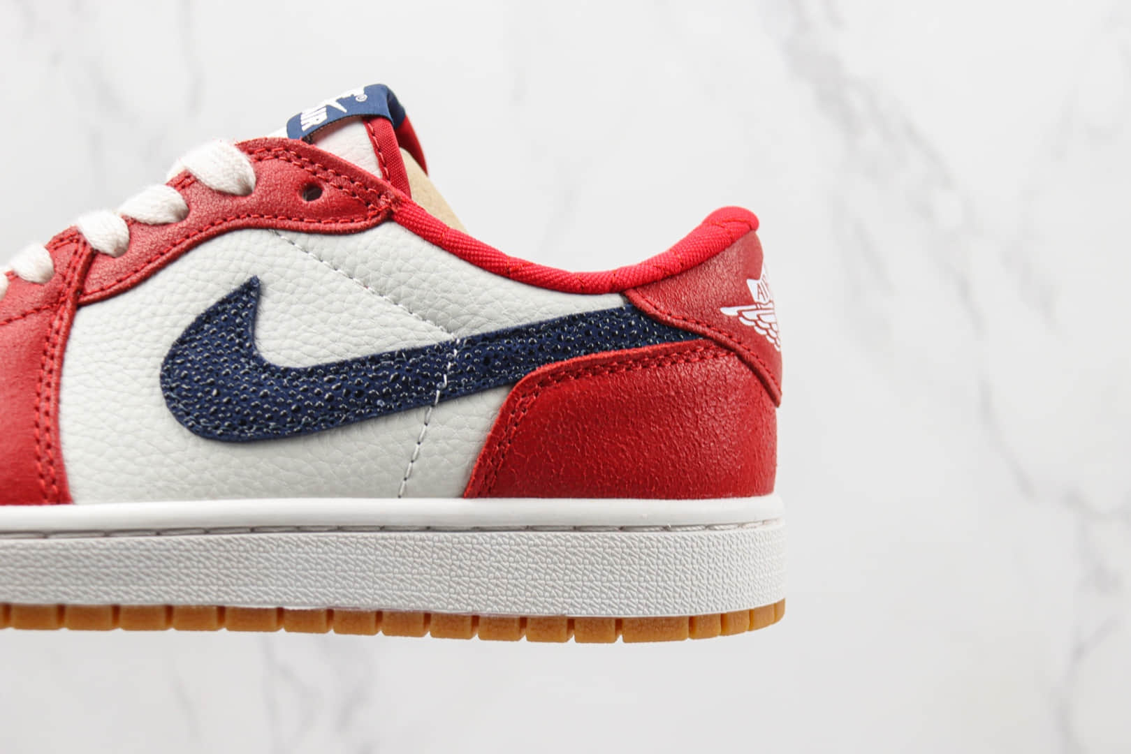 乔丹Air Jordan 1 Low纯原版本低帮AJ1白红脚趾板鞋 莆田天花板AJ1系列 货号:DZ0790-100