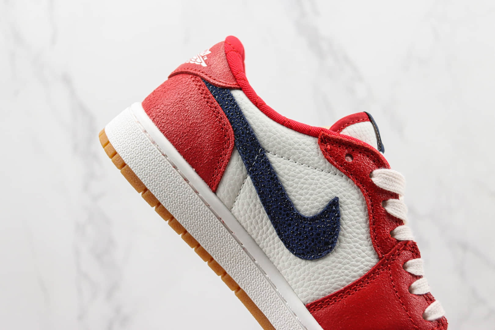 乔丹Air Jordan 1 Low纯原版本低帮AJ1白红脚趾板鞋 莆田天花板AJ1系列 货号:DZ0790-100