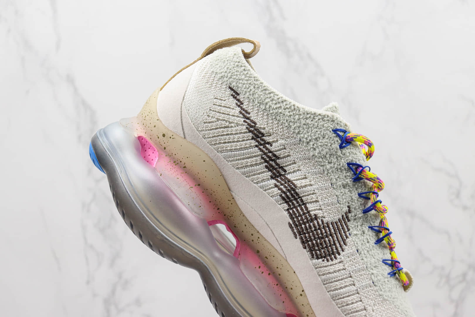 耐克Nike Air Max Scorpion FK纯原版本天蝎座系列浅灰黄粉蓝大气垫跑鞋 莆田复刻耐克 货号:FJ7070-001