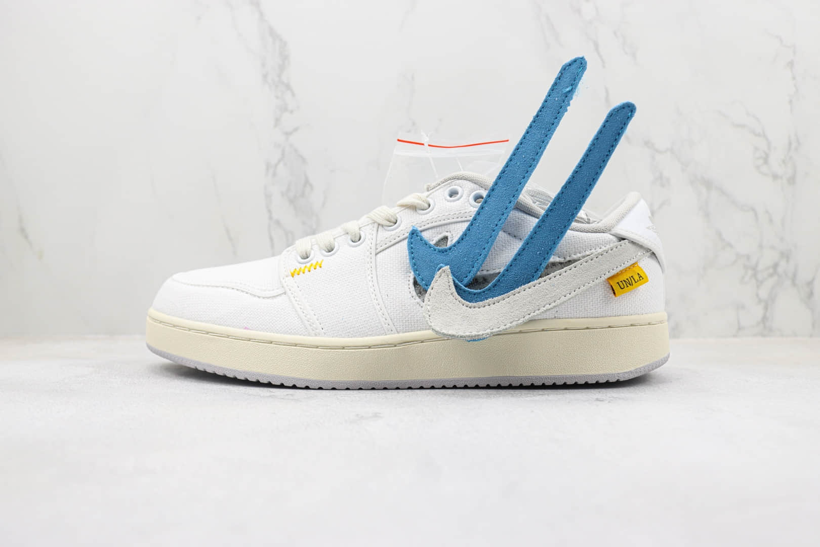 乔丹Union x AJKO 1 Low “White”纯原版本UN联名AJ1帆布白低帮板鞋 莆田天花板AJ1系列 货号：DO8912-101