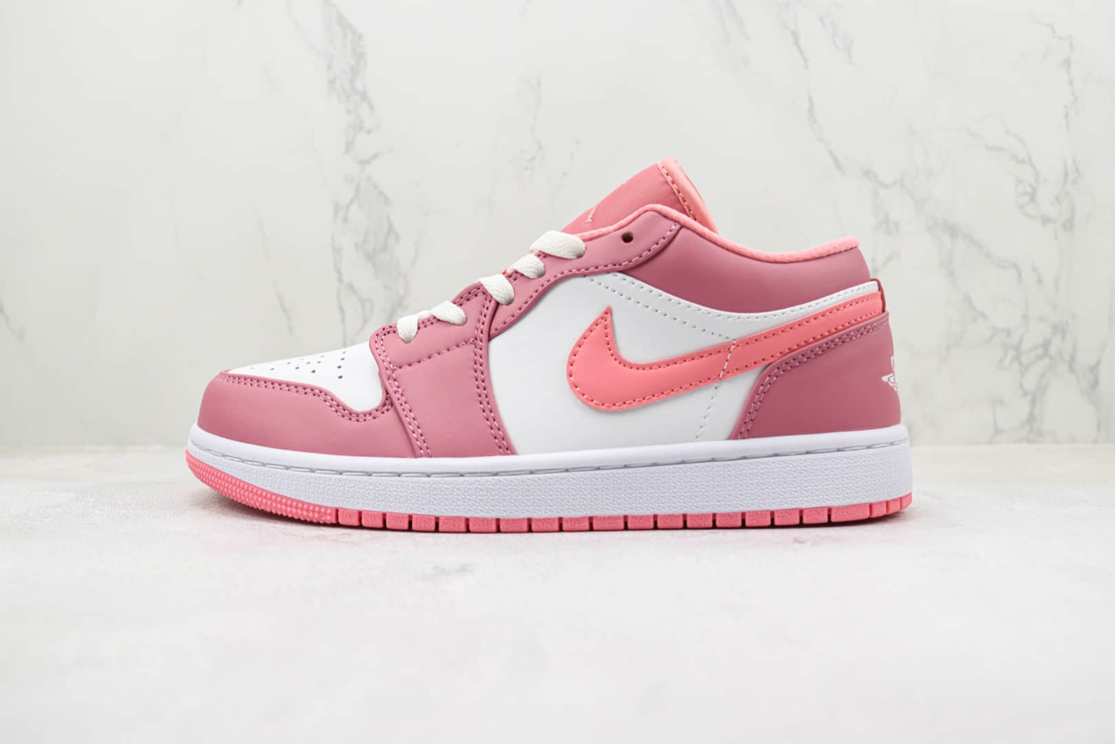 乔丹Air Jordan 1 Low纯原版本低帮AJ1白粉色板鞋 莆田天花板AJ1系列 货号:553560-616