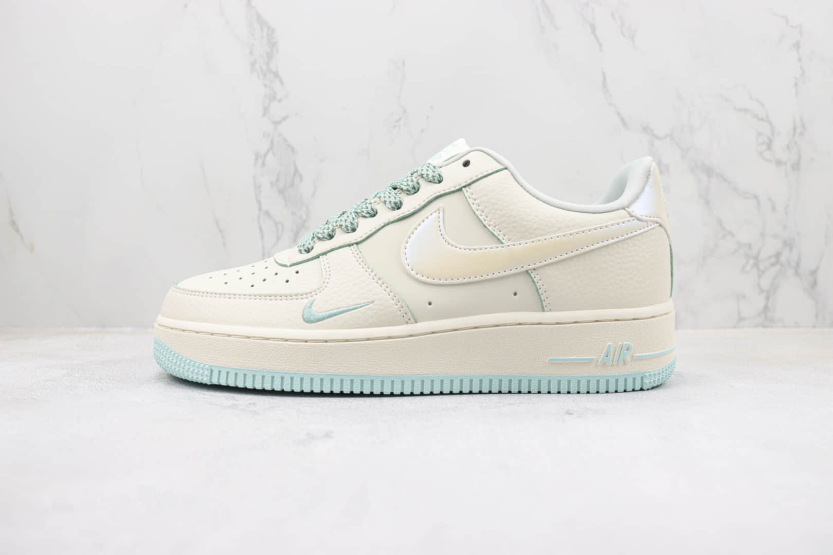 耐克Nike Air Force 1 Low纯原版本低帮空军一号珠光白蓝板鞋 莆田天花板AF1系列 货号：DD9915-688