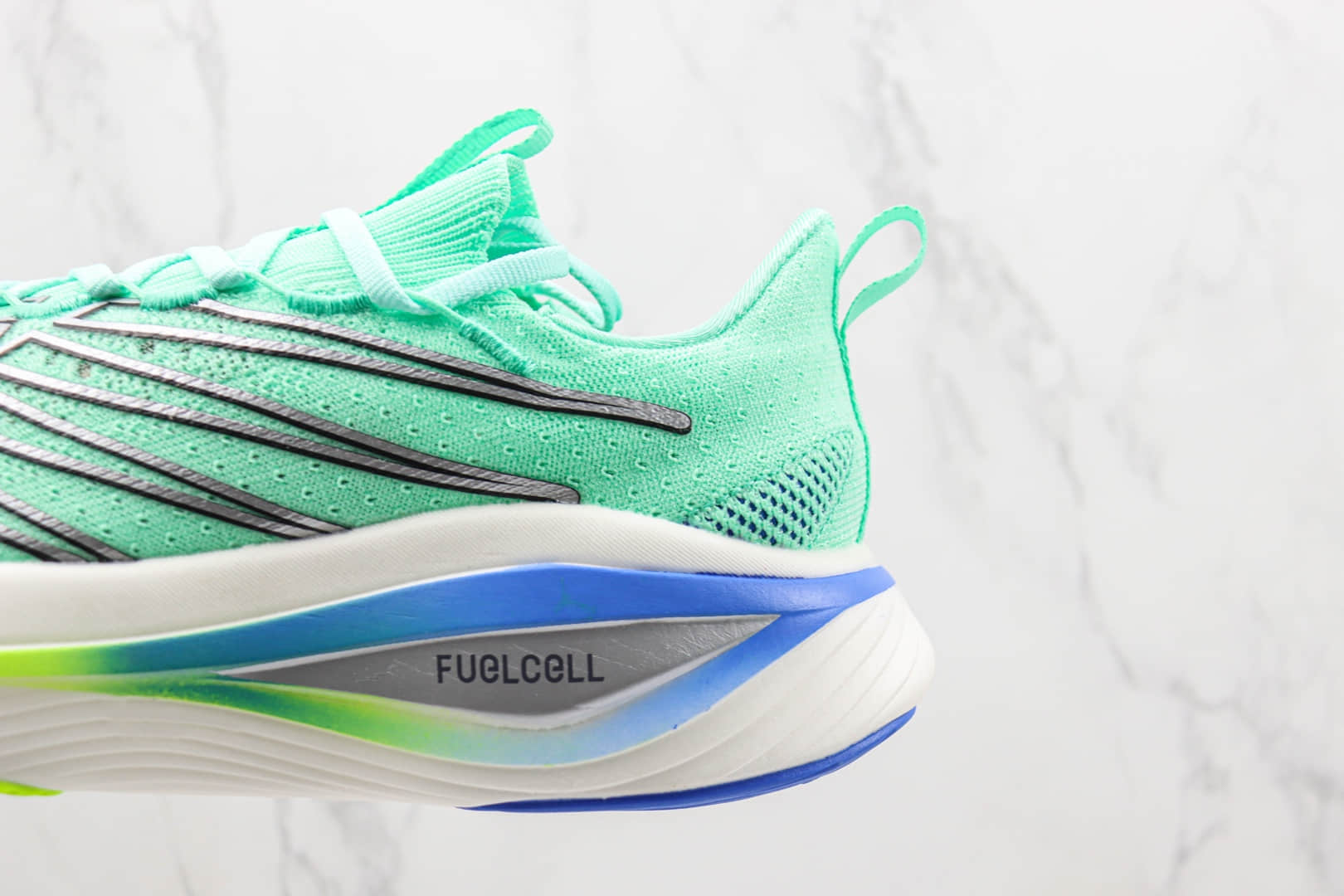 新百伦Stone Island x New Balance FueCell SC Elite v3纯原版本石头岛联名蓝绿色跑鞋 莆田新百伦货源 货号:MRCELLT3