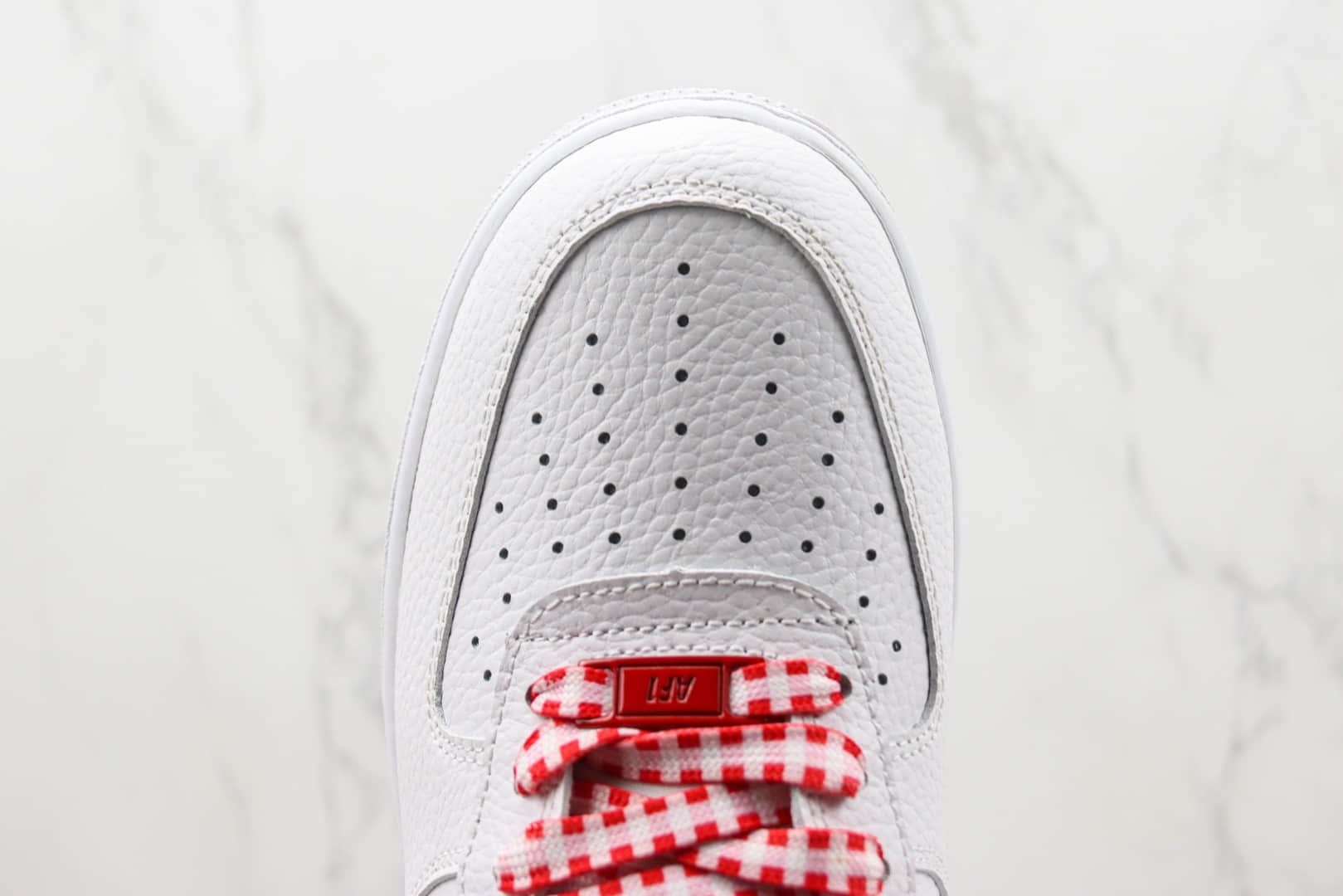 耐克Nike Air Force 1'07 Low纯原版本低帮空军一号白红色格子布板鞋 莆田天花板AF1系列 货号:DZ2784-101
