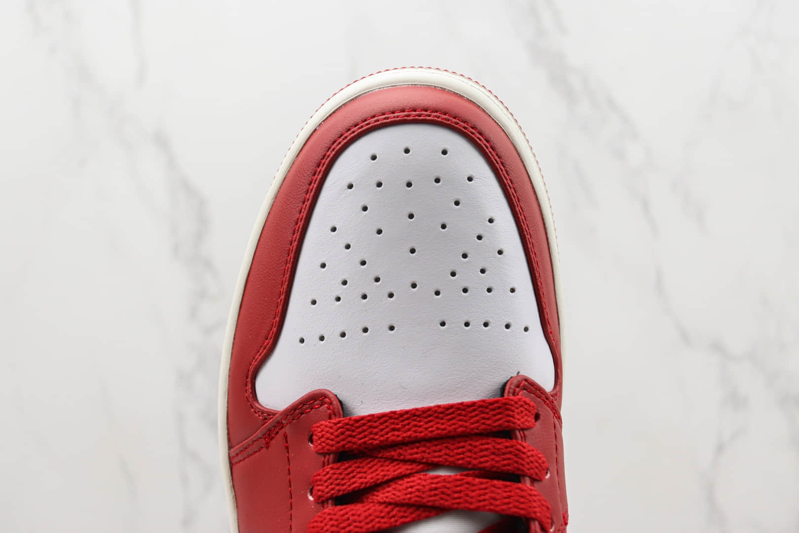 乔丹Air Jordan 1 Low纯原版本低帮AJ1白红黑色板鞋 莆田天花板AF1系列 货号:DC0774-160