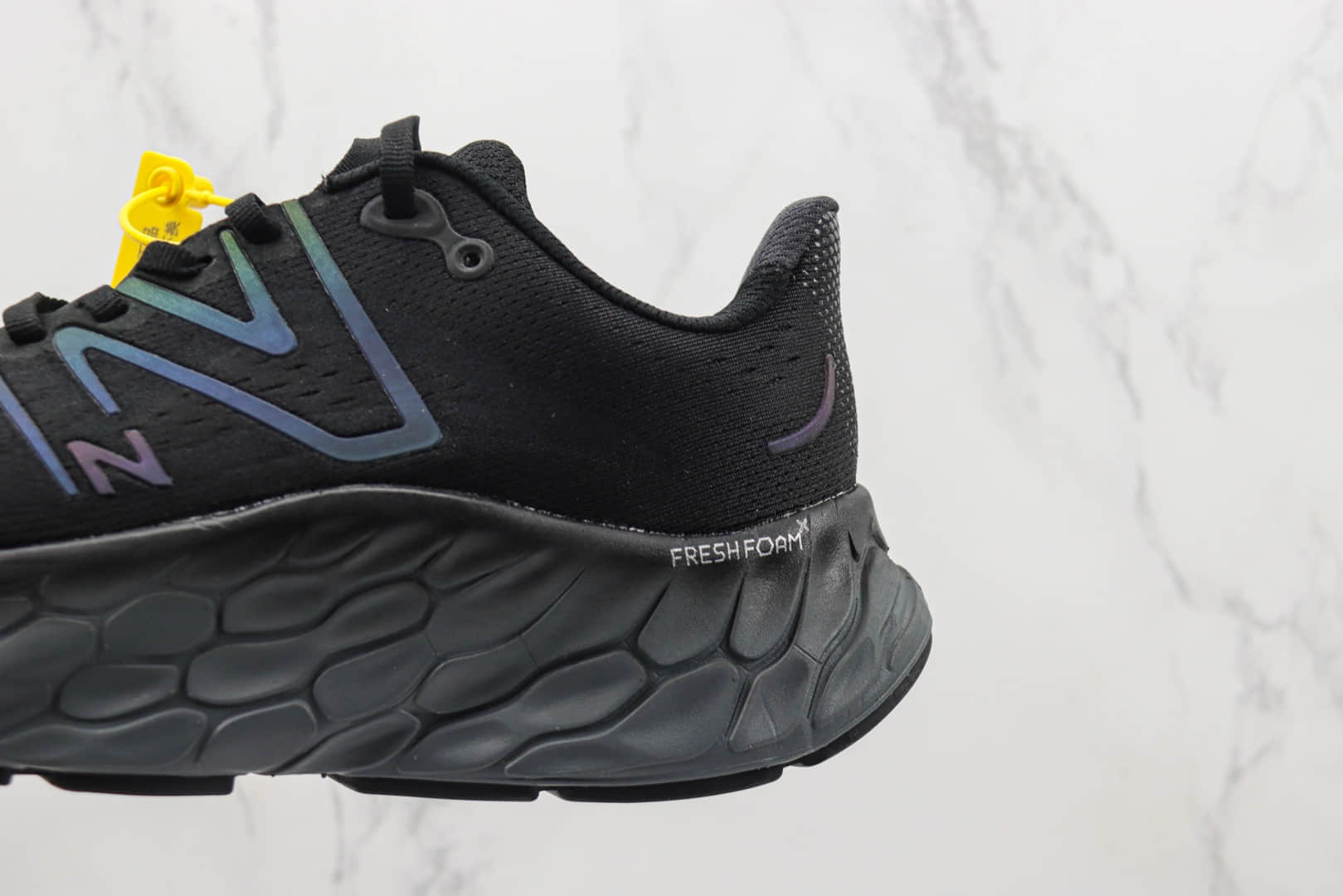 新百伦New Balance Fresh Foam x More V4纯原版本黑蓝色厚底跑鞋 莆田新百伦货源 货号:MMORBG4