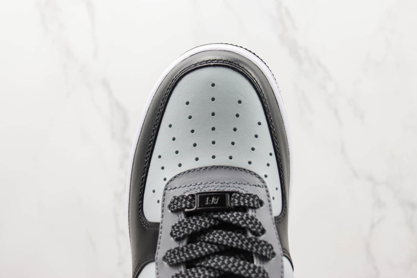 耐克Nike Air Force 1'07 Low纯原版本低帮空军一号黑灰拼色板鞋 莆田天花板AF1系列 货号:TP5558-756