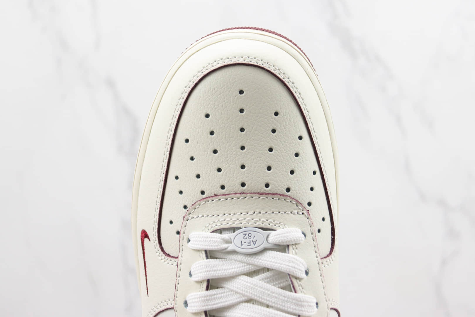 耐克Nike Air Force 1'07 Low纯原版本低帮空军一号白酒红双钩板鞋 莆田天花板AF1系列 货号:FB1839-215