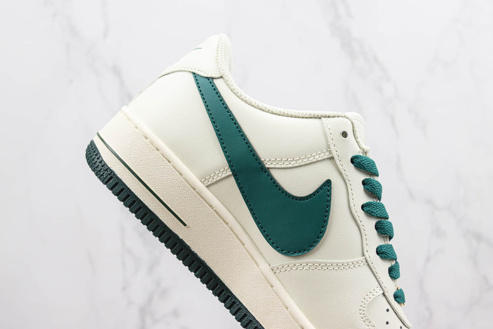 耐克Nike Air Force 1 '07 Low纯原版本空军一号低帮白墨绿色板鞋 莆田天花板AF1系列 货号:SP0758-027
