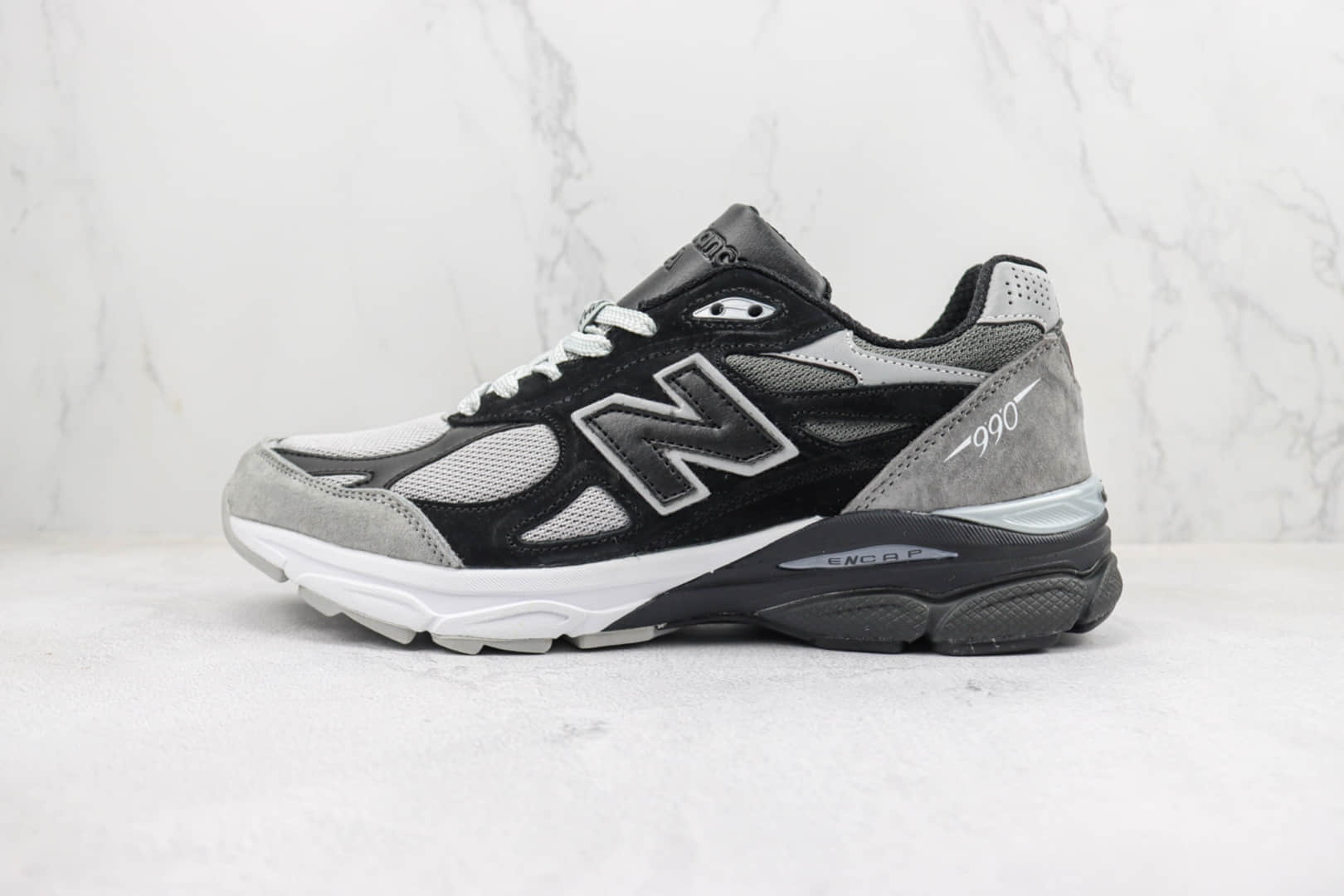 DTLR x New Balance 990V3纯原版本NB990V3联名款灰黑色复古跑步鞋 莆田新百伦货源 货号:M990DL3