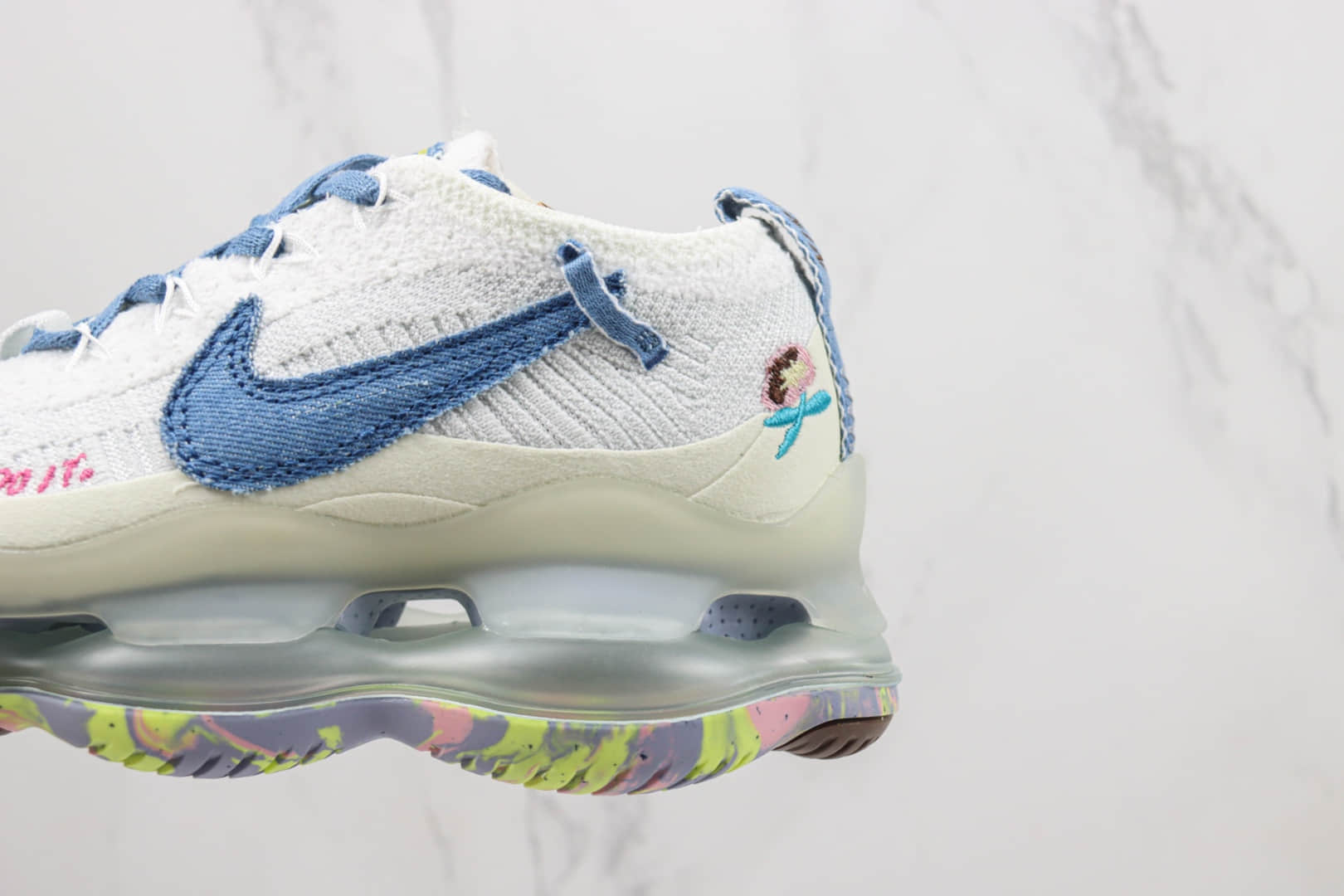 耐克Nike Air Max Scorpion FK纯原版本白蓝色大气垫跑鞋 莆田耐克工厂 货号:FJ7736-141