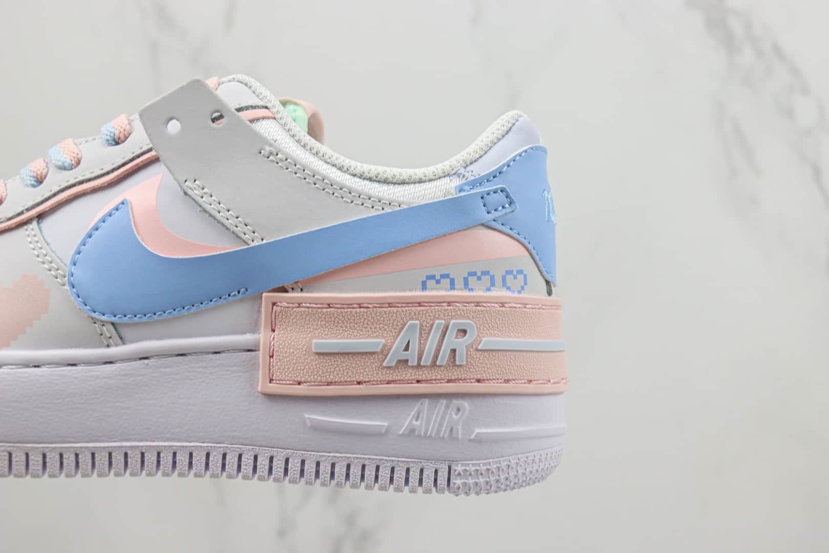 耐克Nike Air Force 1 '07 Low纯原版本低帮空军一号马卡龙情人节爱心配色板鞋 莆田空军一号全系列 货号：CI0919117