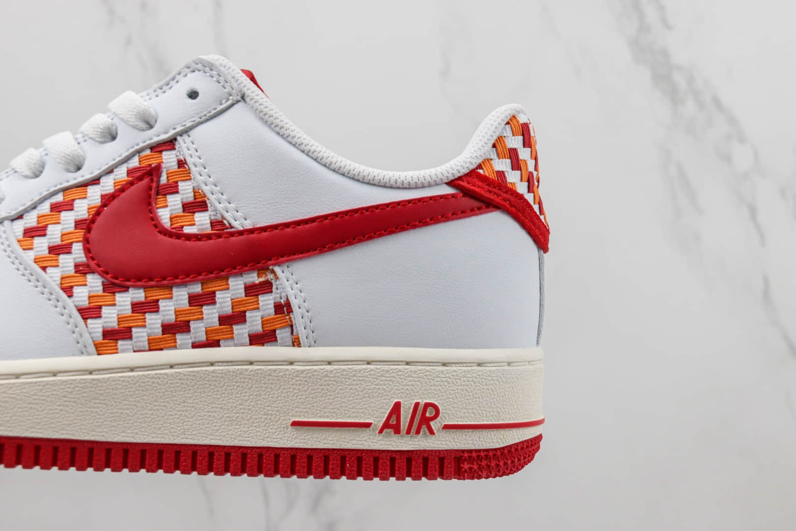 耐克Nike Air Force 1 Low纯原版本低帮空军一号白红编织板鞋 莆田天花板AF1系列 货号:DM1060-161