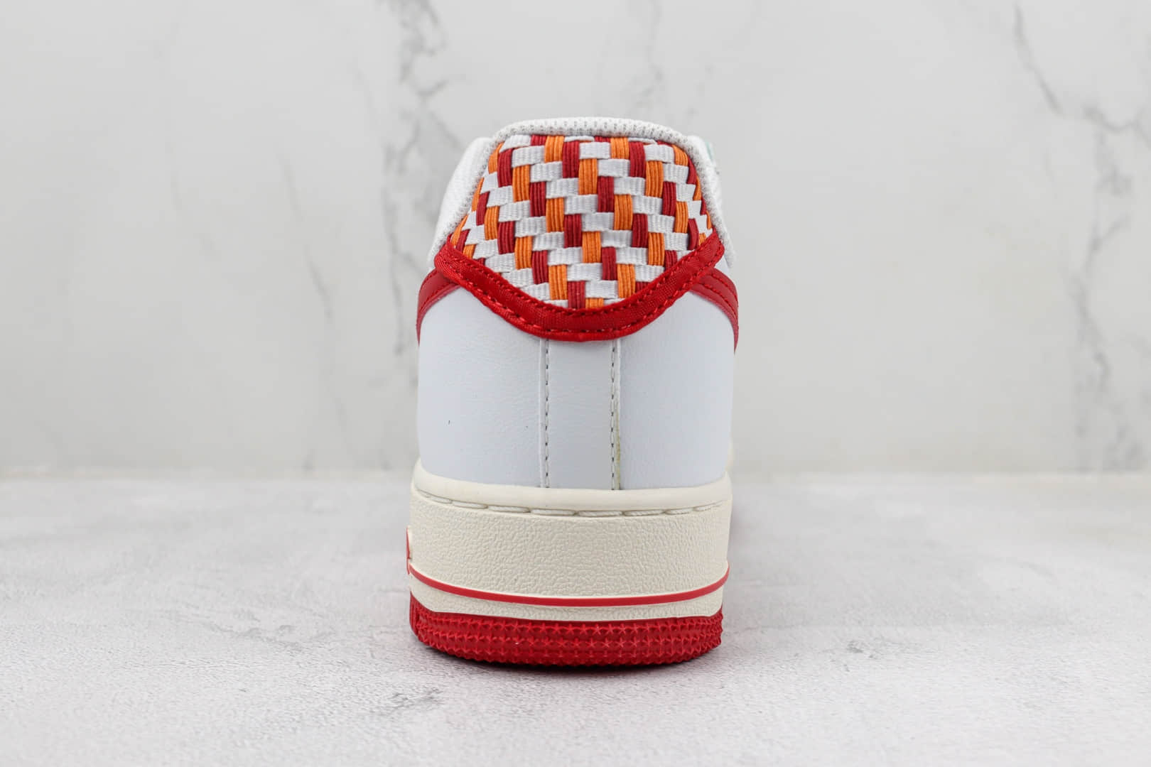 耐克Nike Air Force 1 Low纯原版本低帮空军一号白红编织板鞋 莆田天花板AF1系列 货号:DM1060-161