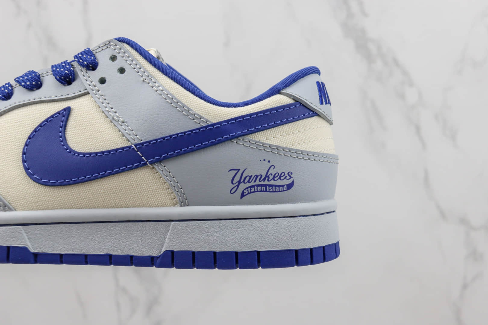 耐克Nike SB Dunk Low纯原版本MLB联名低帮SB Dunk蔚蓝灰板鞋 莆田天花板Dunk系列 货号:FC1688-104