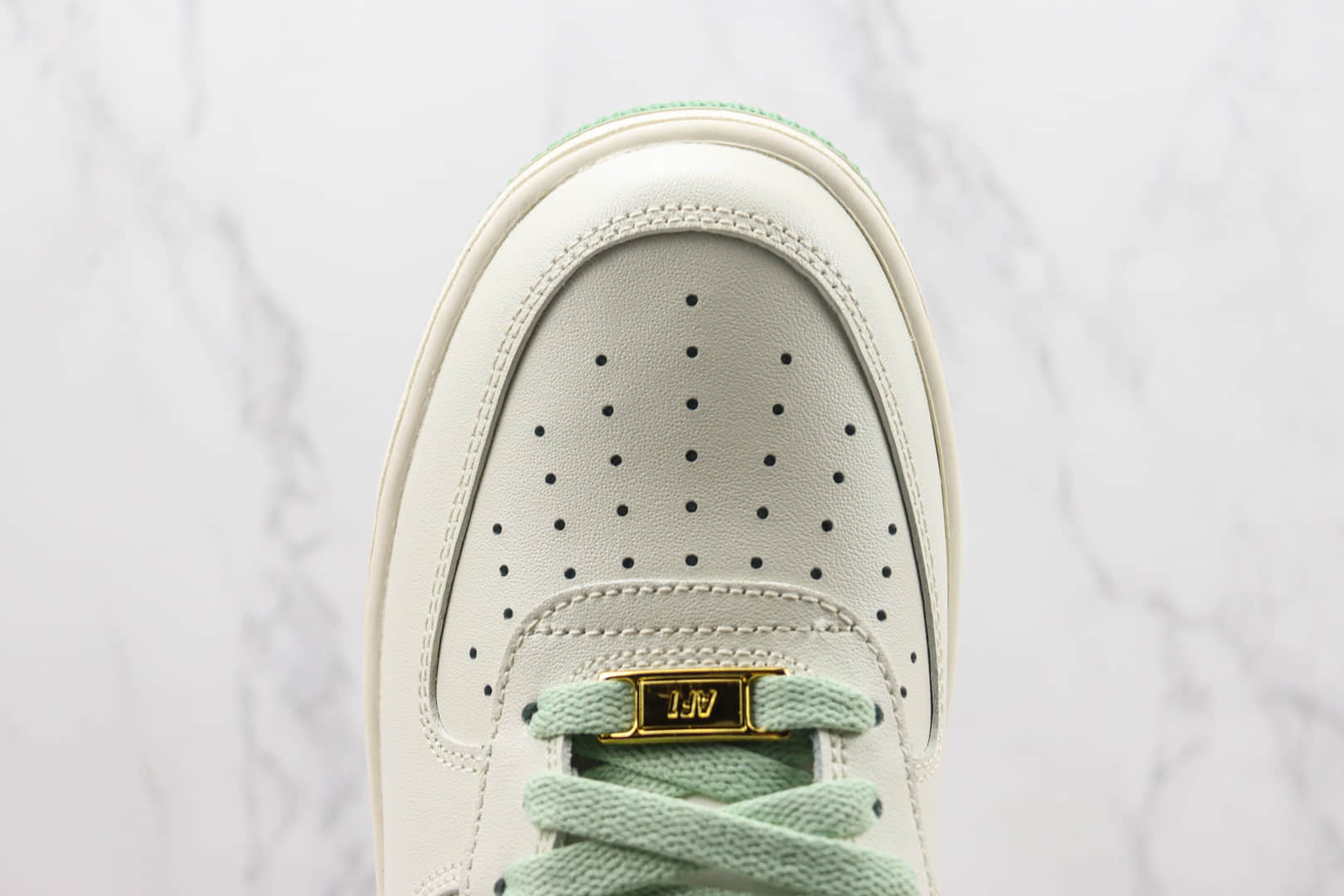 耐克Nike Air Force 1 Low纯原版本空军一号低帮米白绿色板鞋 莆田天花板AF1系列 货号:SP0758-029