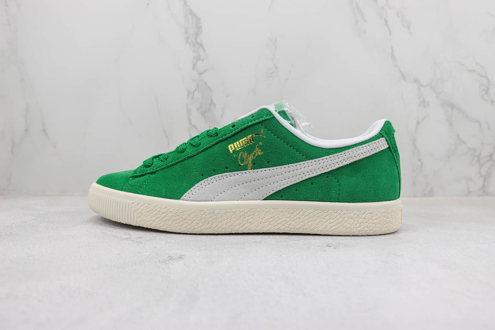 彪马PUMA Clyde OG纯原版本五十周年纪念白绿色低帮板鞋 莆田彪马货源 货号:391962-03