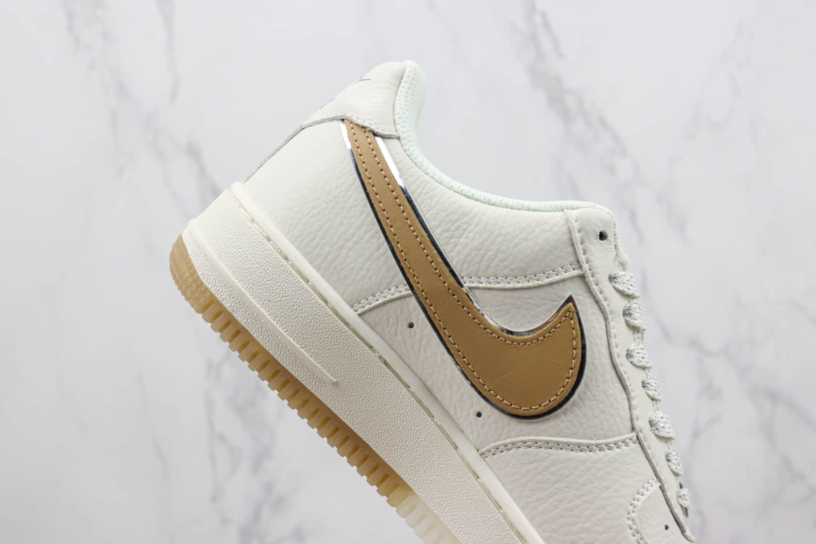 耐克Nike Air Force 1'07 Low纯原版本低帮空军一号UN联名米白拿铁板鞋 莆田天花板AF1系列 货号:BS9055-735