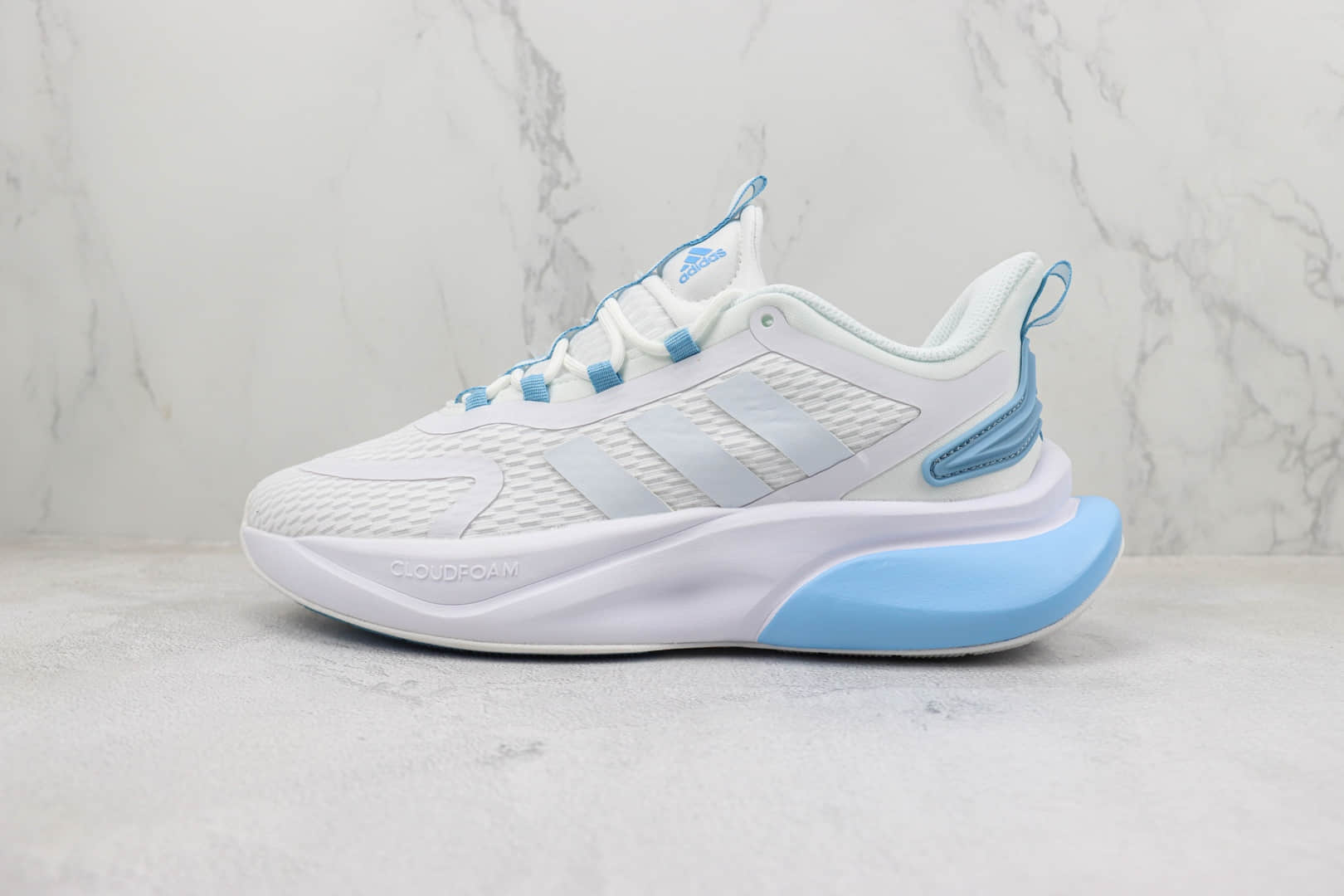 阿迪达斯adidas Alphabounce纯原版本阿尔法白蓝小椰子减震跑鞋 莆田复刻阿迪达斯 货号:HP6152