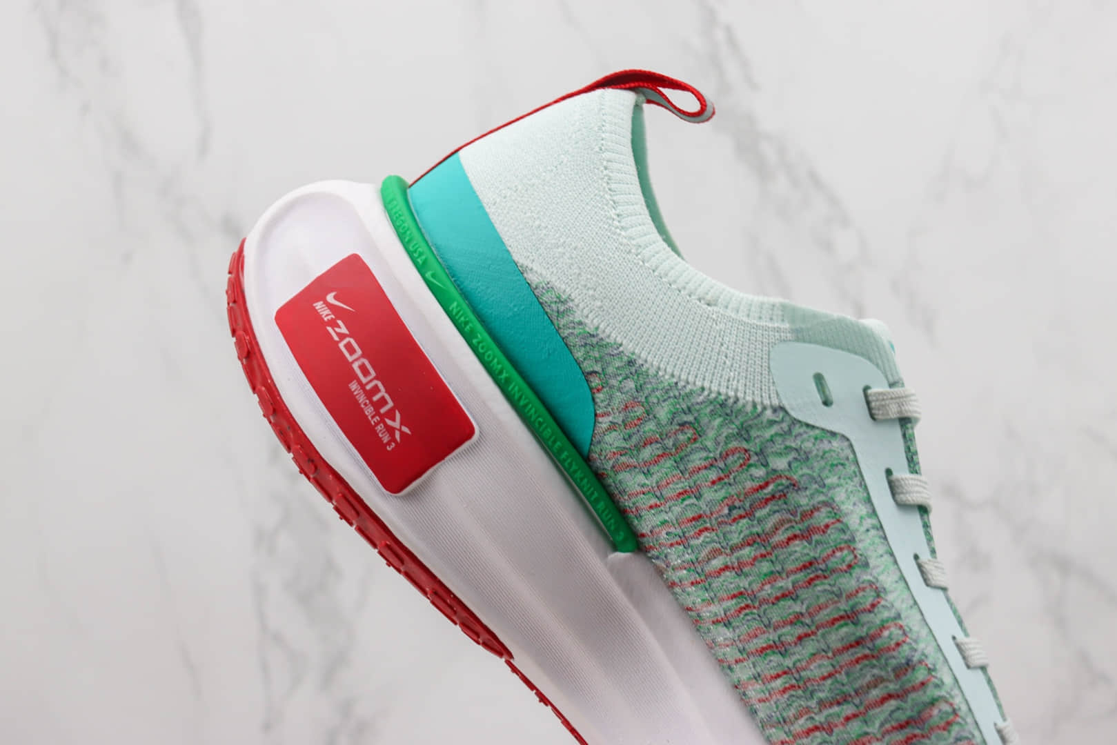 耐克Nike Zoom X Invincible Run Fk 3纯原版本针织绿红马拉松跑鞋 莆田复刻耐克 货号:DR2660-203