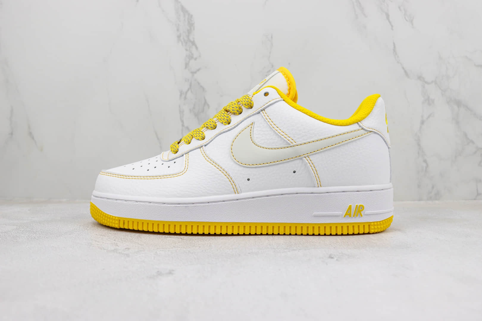 耐克Nike Air Force 1 '07 Low纯原版本低帮空军一号白黄缝线板鞋 莆田天花板AF1系列 货号:MM3603-026
