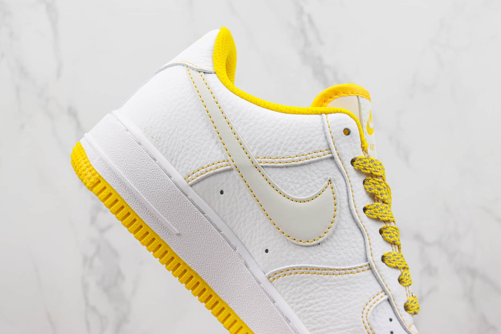 耐克Nike Air Force 1 '07 Low纯原版本低帮空军一号白黄缝线板鞋 莆田天花板AF1系列 货号:MM3603-026