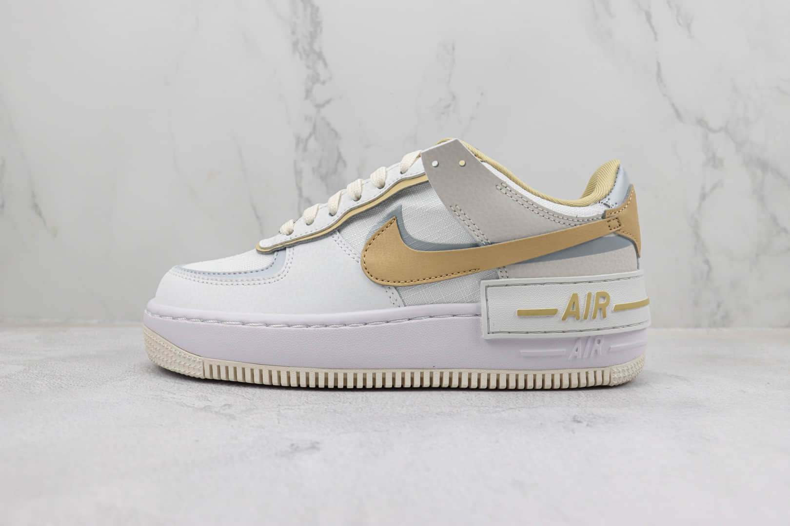耐克Nike Air Force 1 Shadow纯原版本空军一号马卡龙解构板鞋 莆田复刻耐克 货号:DV7449-100