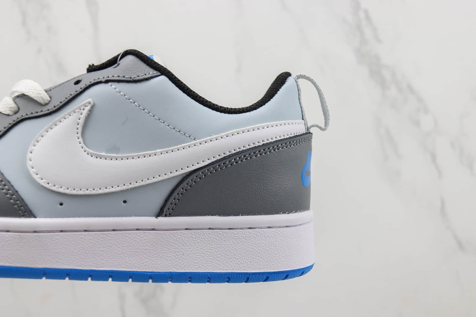 耐克Nike Court Borough Low 2纯原版本灰蓝色板鞋 莆田耐克工厂 货号:BQ5448-019