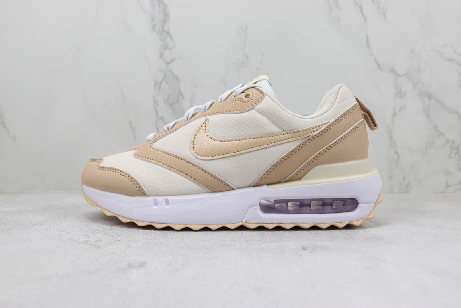 耐克Nike Air Max Dawn纯原版本黎明系列浅卡其气垫慢跑鞋 莆田耐克货源 货号:DR2395-600