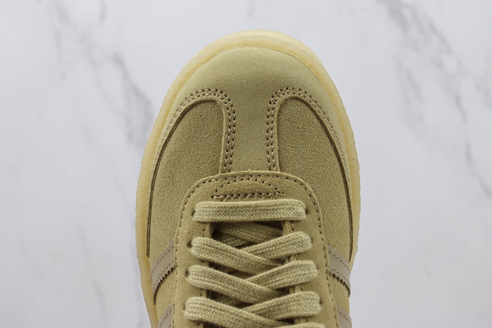 阿迪达斯KITH x Clarks x adidas Originals 8th Street Samba纯原版本三方联名三叶草桑巴沙漠黄板鞋 莆田复刻阿迪达斯 货号:ID7298