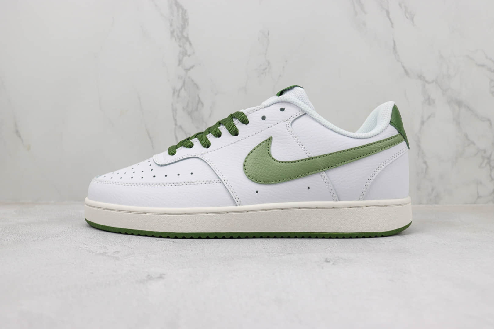 耐克Nike Court Vision Low纯原版本小空军白绿色低帮休闲板鞋 莆田耐克货源 货号:FJ5480-100