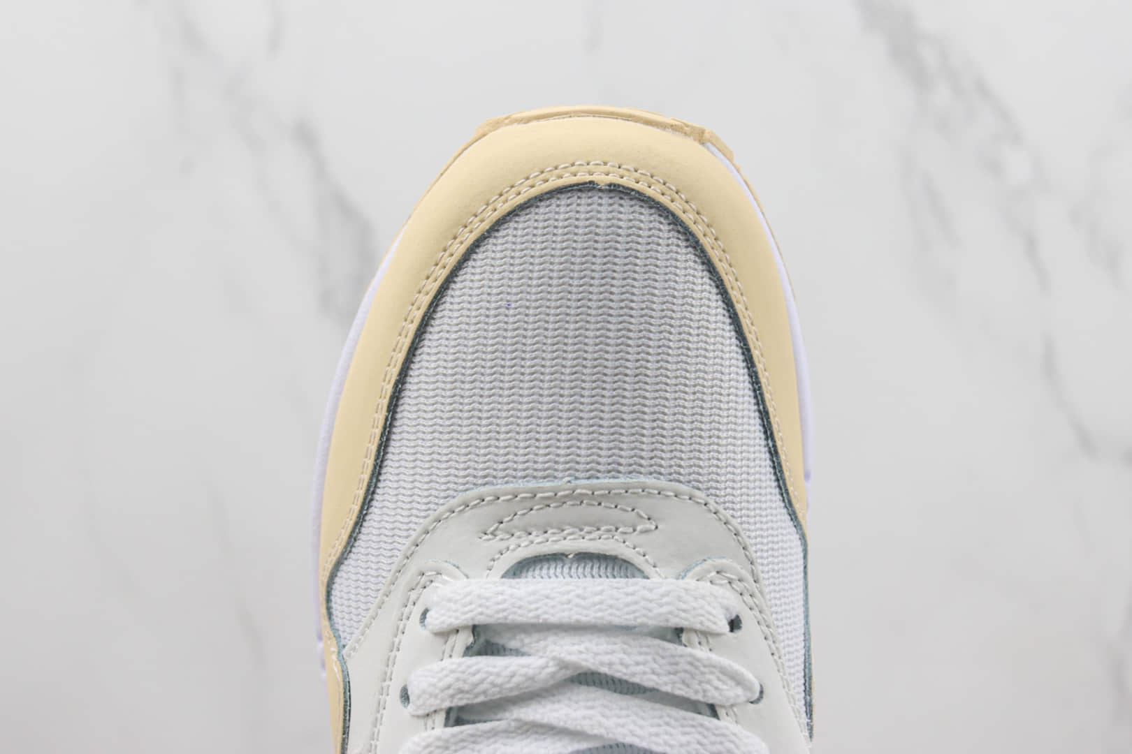 耐克Nike Air Max 1 PRM纯原版本Max1白黄色复古气垫跑鞋 莆田复刻耐克 货号：FB5060-100