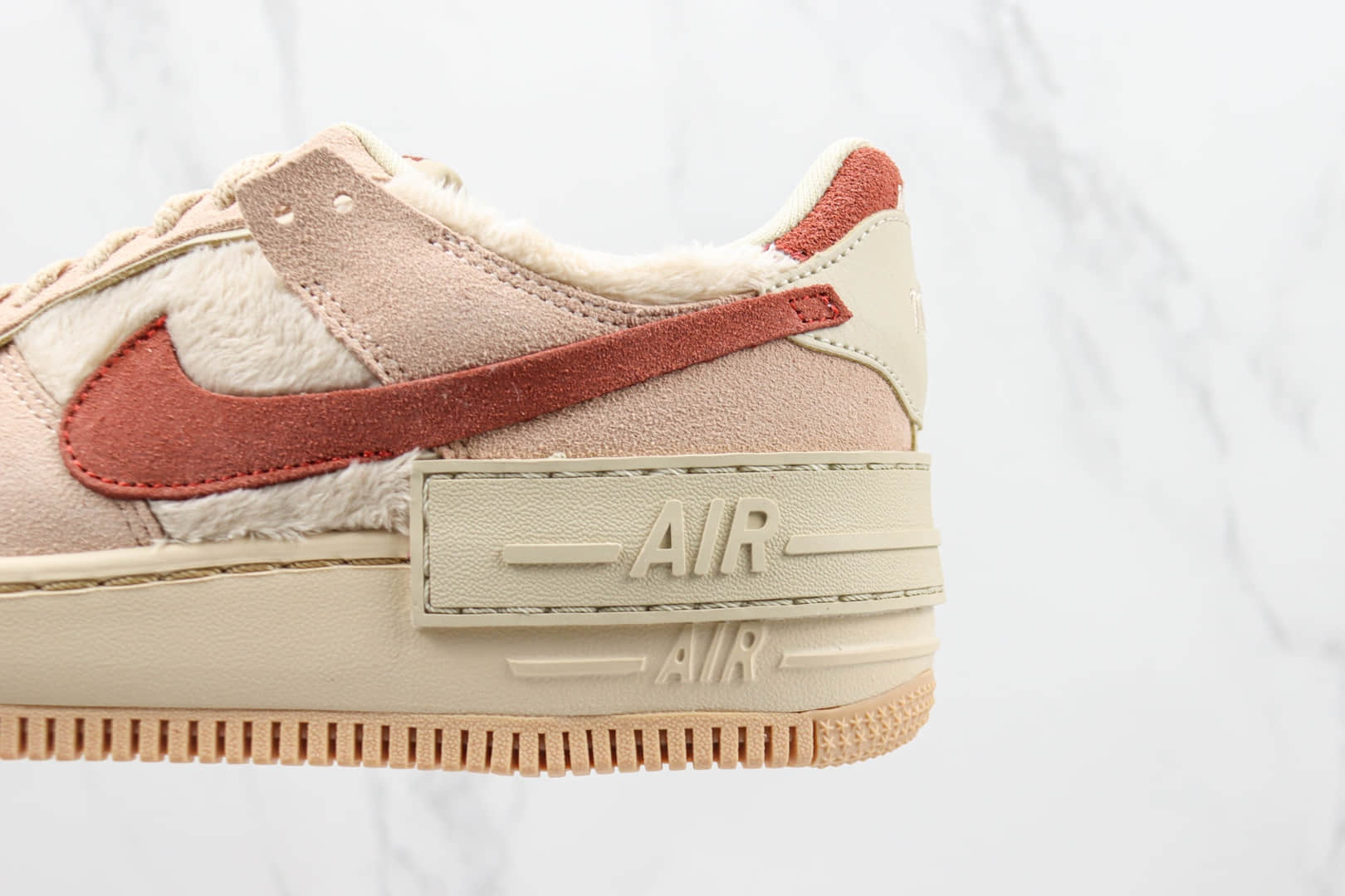 耐克Nike Air Force 1 Shadow纯原版本空军一号赤红色板鞋 莆田耐克工厂 货号:DZ4705-200