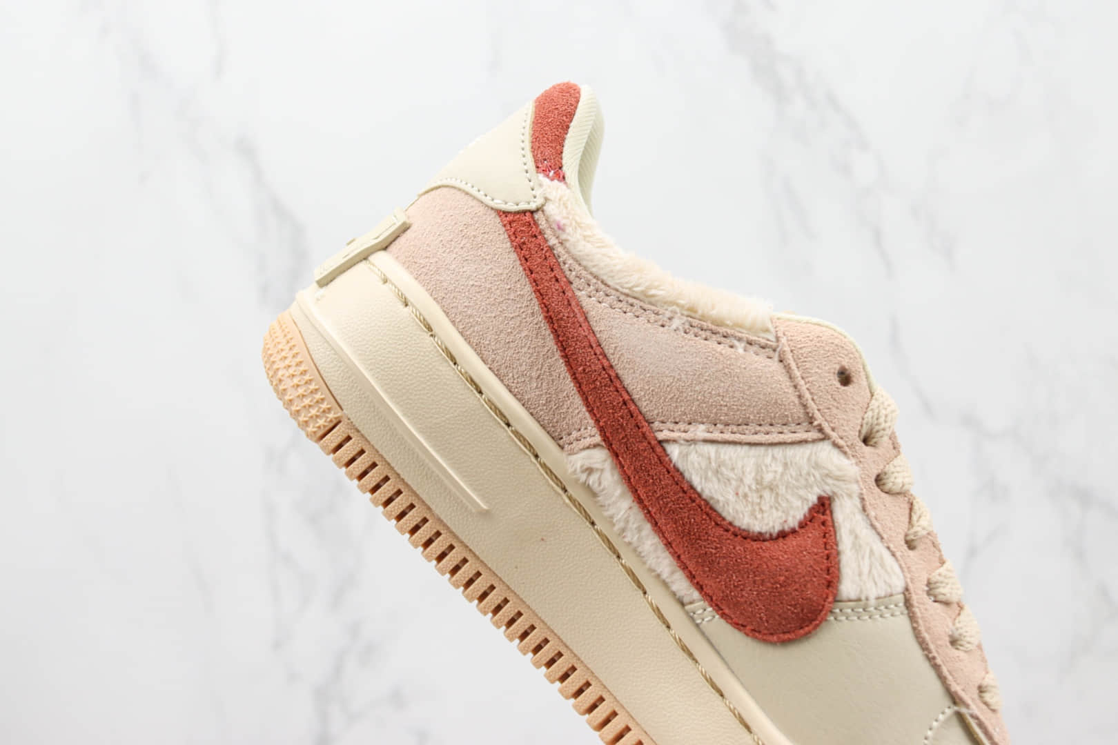 耐克Nike Air Force 1 Shadow纯原版本空军一号赤红色板鞋 莆田耐克工厂 货号:DZ4705-200
