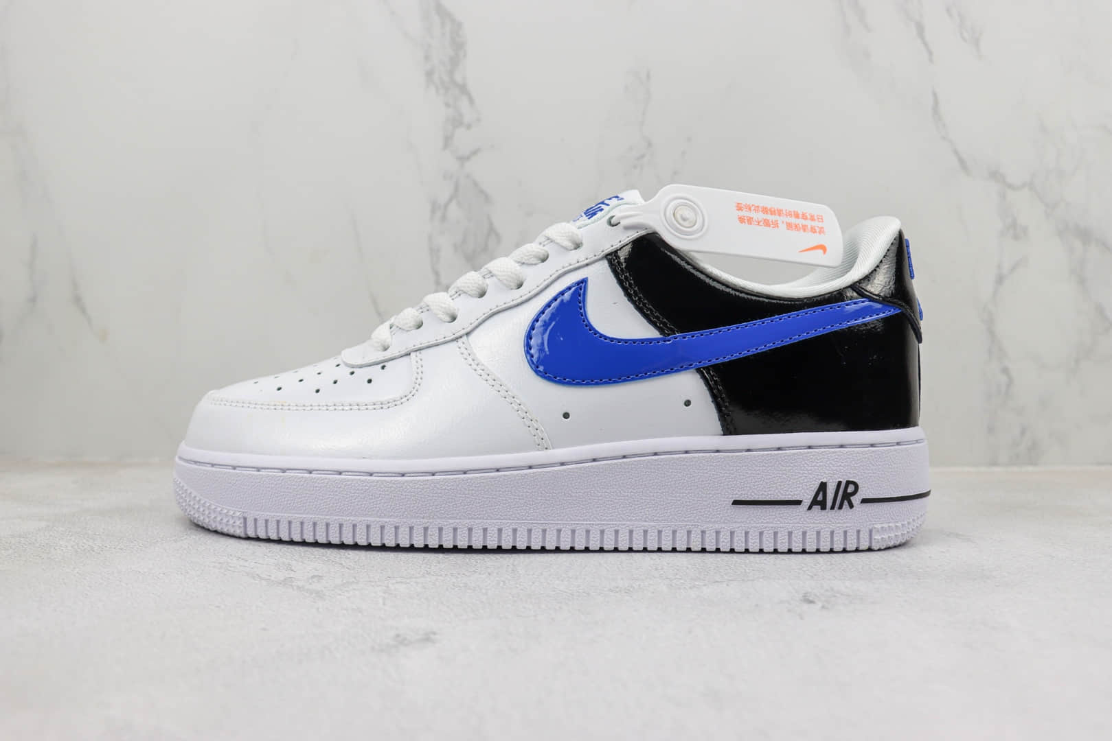 耐克Nike Air Force 1 '07 Low纯原版本空军一号低帮AF1白黑蓝板鞋 莆田耐克代工 货号:DQ7570-400