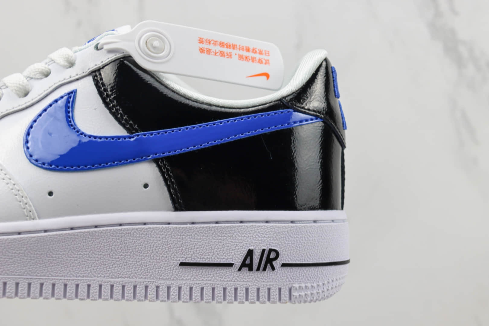 耐克Nike Air Force 1 '07 Low纯原版本空军一号低帮AF1白黑蓝板鞋 莆田耐克代工 货号:DQ7570-400