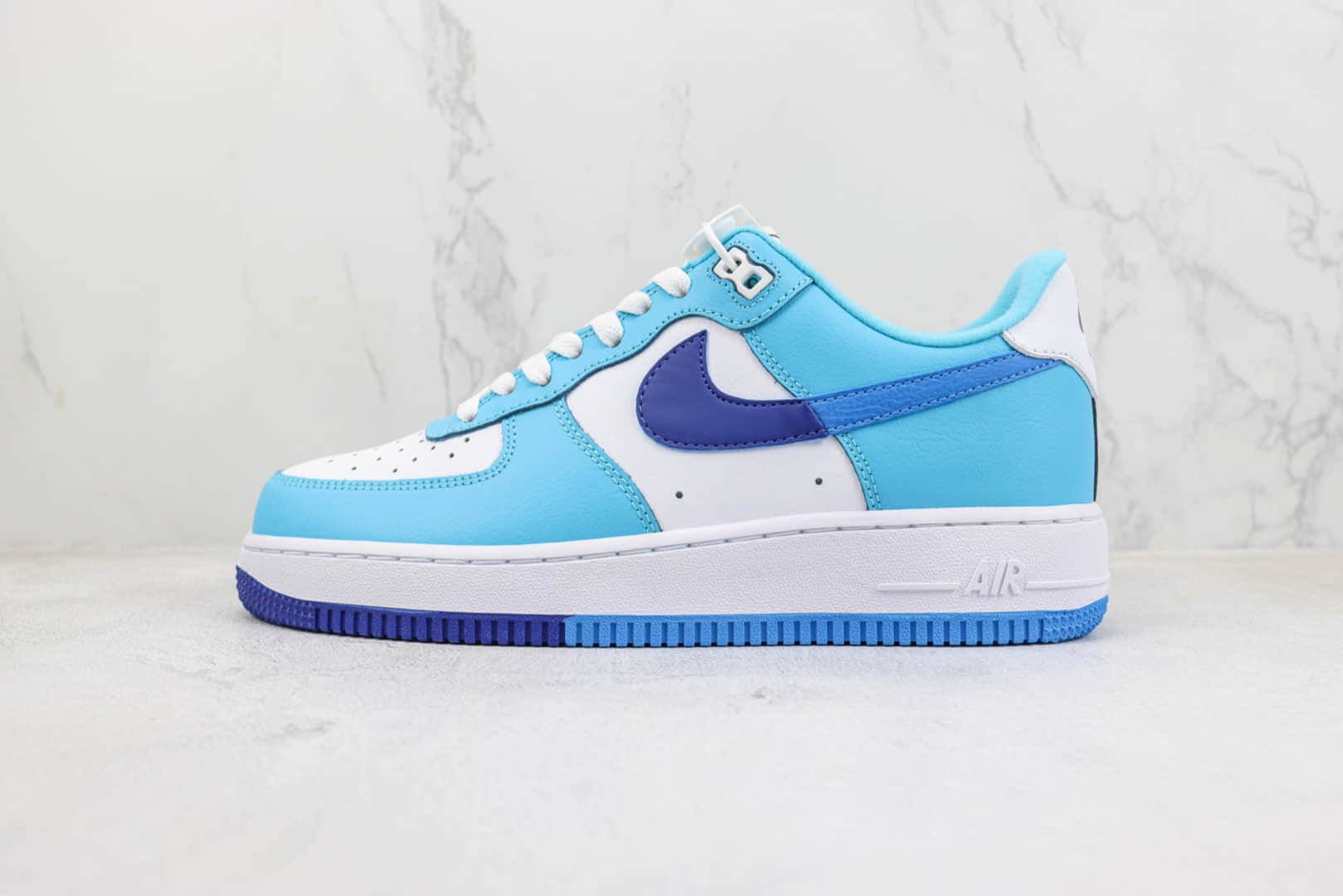 耐克Nike Air Force 1 Low纯原版本空军一号低帮AF1白蓝拼接板鞋 莆田天花板AF1 货号：DZ2522-100