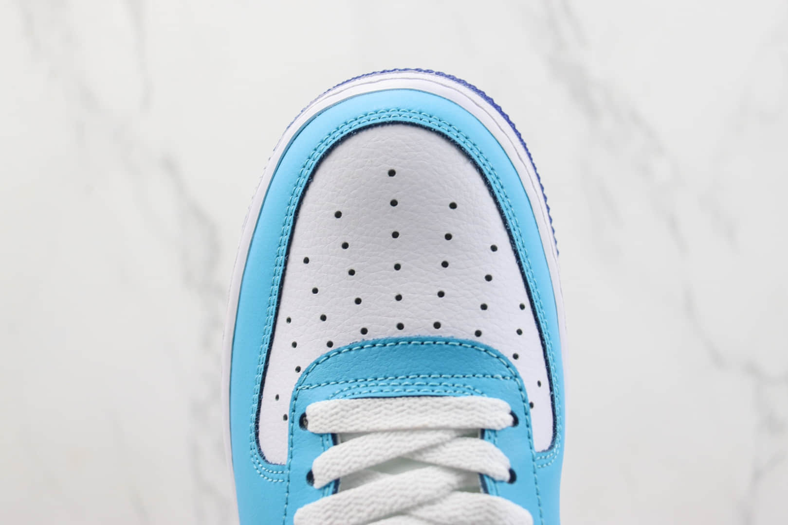 耐克Nike Air Force 1 Low纯原版本空军一号低帮AF1白蓝拼接板鞋 莆田天花板AF1 货号：DZ2522-100