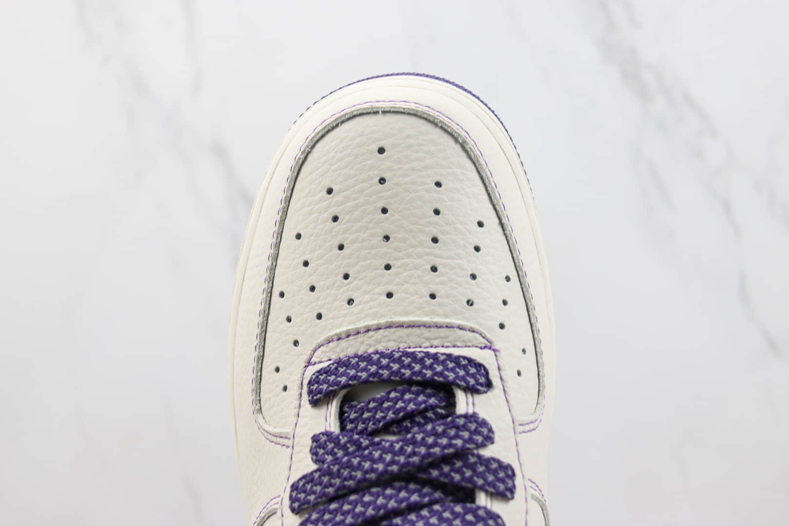 耐克Nike Air Force 1 Low纯原版本斯图西联名空军一号低帮AF1白紫色板鞋 莆田耐克工厂 货号:UN1635-222
