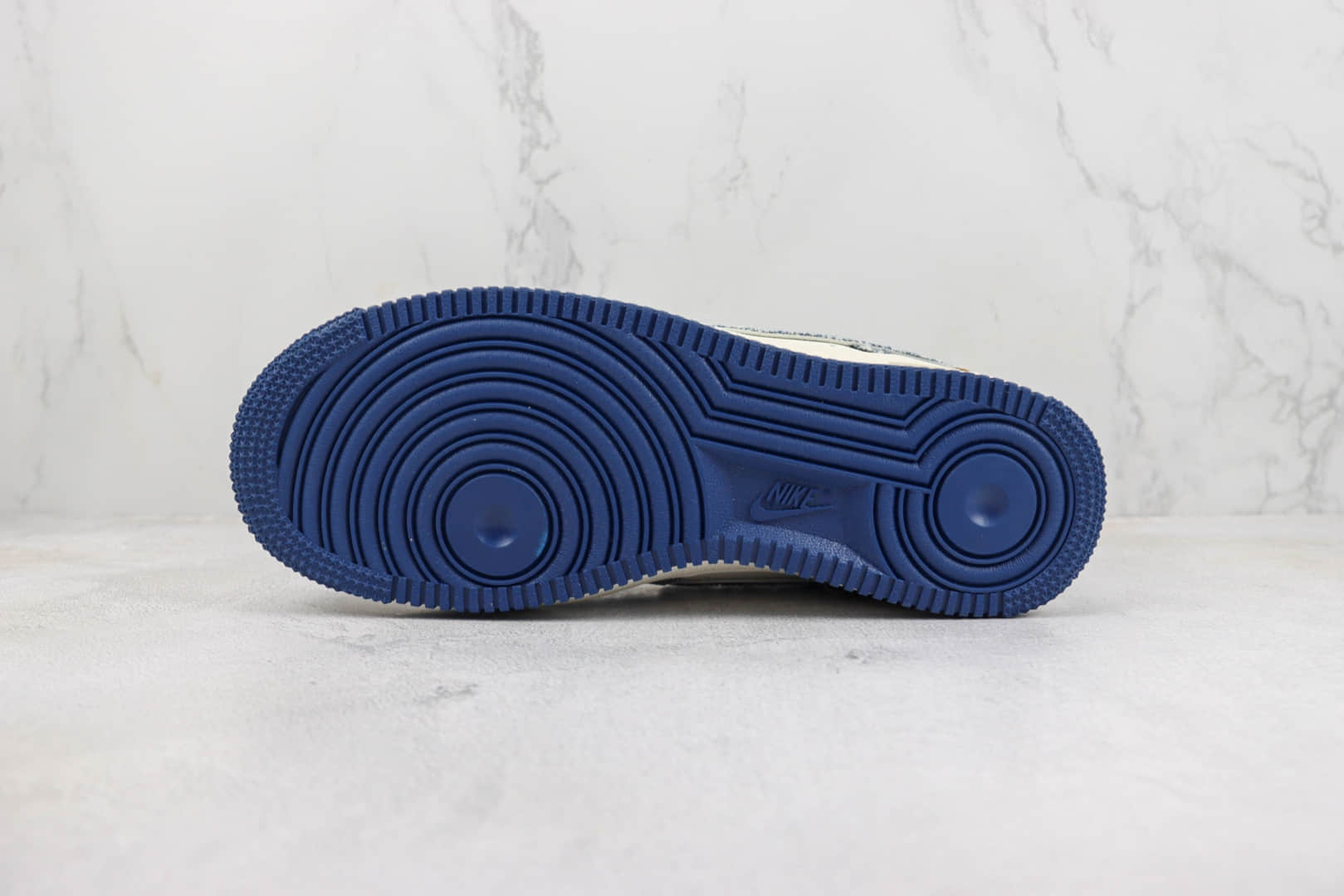 耐克Nike Air Force 1 Low纯原版本空军一号低帮AF1白蓝牛仔补丁板鞋 莆田天花板AF1系列 货号:FB0607-077