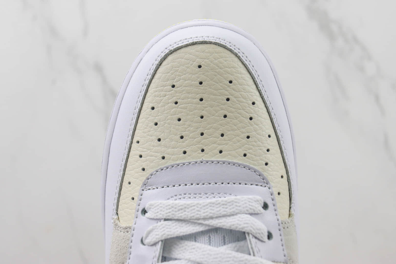 耐克Nike Air Force 1 Low纯原版本空军一号低帮奶油白黄拼接板鞋 莆田天花板AF1 货号:FQ0709-100