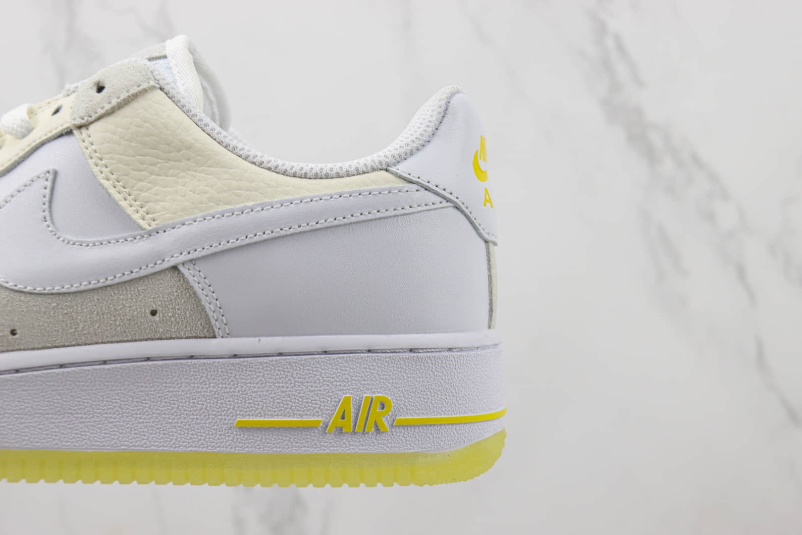 耐克Nike Air Force 1 Low纯原版本空军一号低帮奶油白黄拼接板鞋 莆田天花板AF1 货号:FQ0709-100