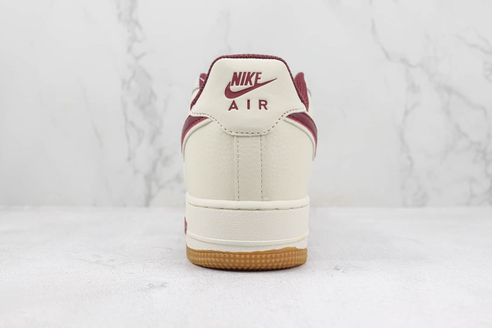 耐克Nike Air Force 1 Low纯原版本空军一号低帮AF1米白酒红板鞋 莆田耐克代理 货号:HD1689-107