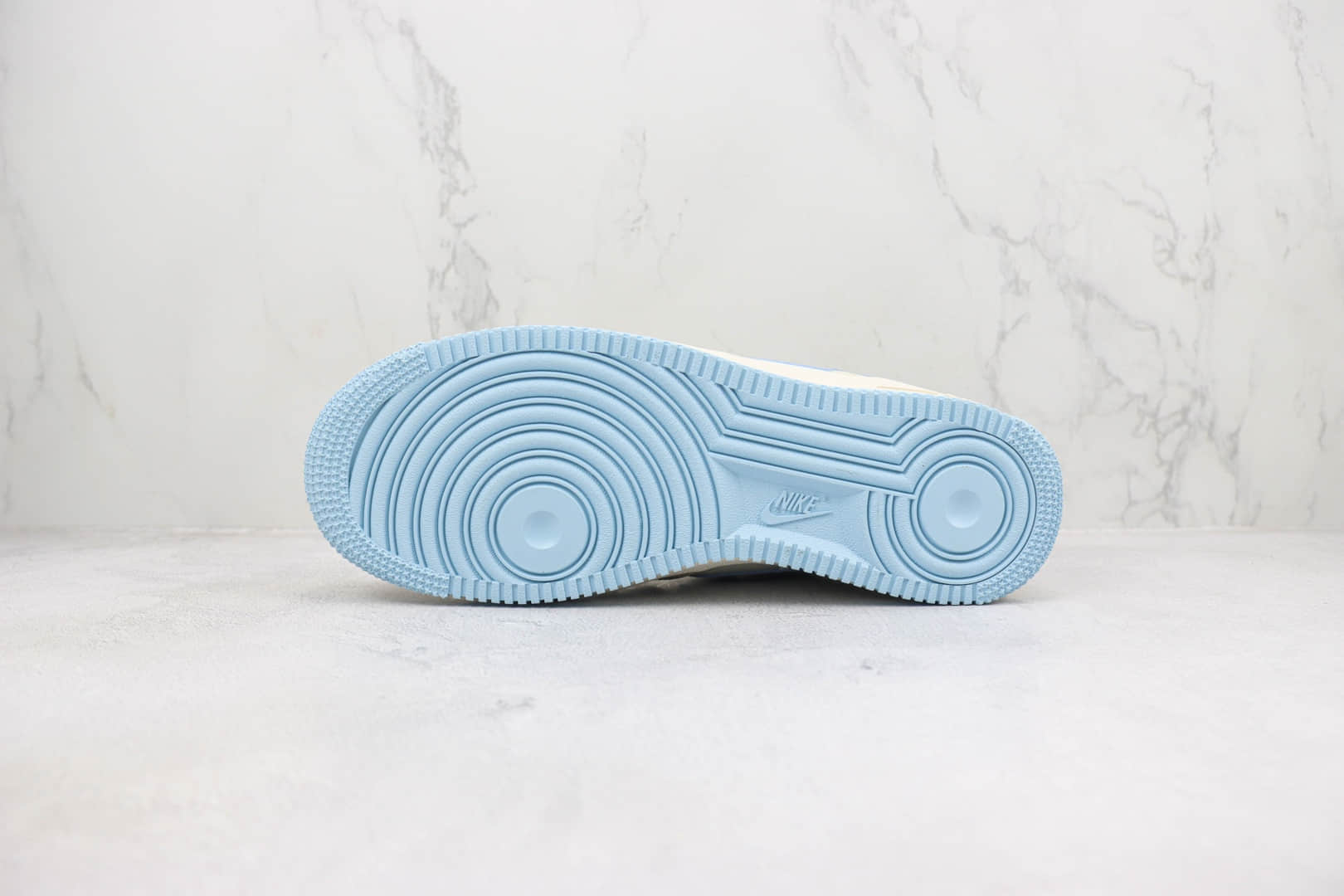 耐克Nike Air Force 1 Low纯原版本空军一号低帮AF1米黄蓝色绑带板鞋 莆田天花板AF1 货号：BD7701-011