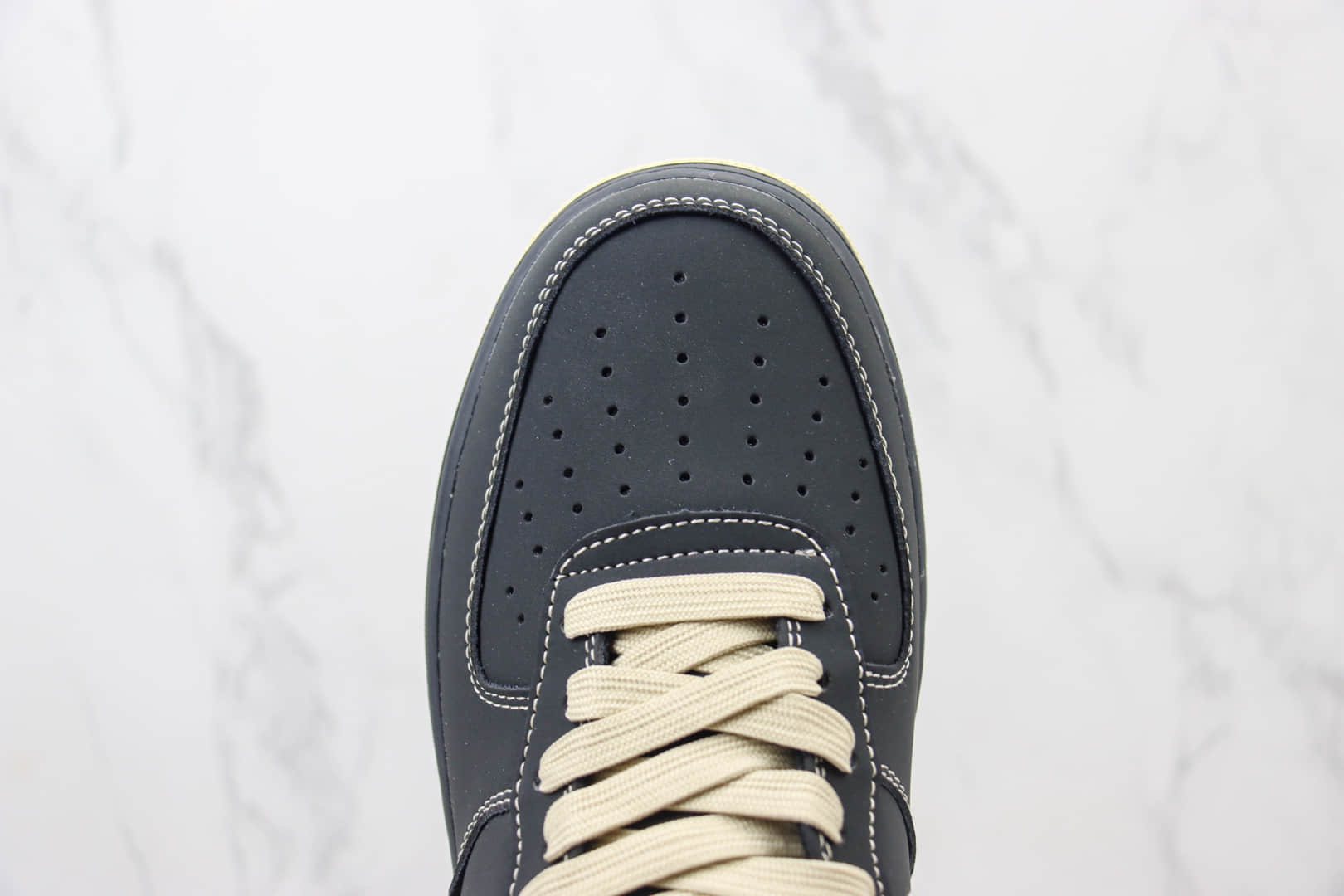 耐克Nike Air Force 1 Low纯原版本低帮空军一号AF1黑黄缝线板鞋 莆田耐克货源 货号:DH5696-227